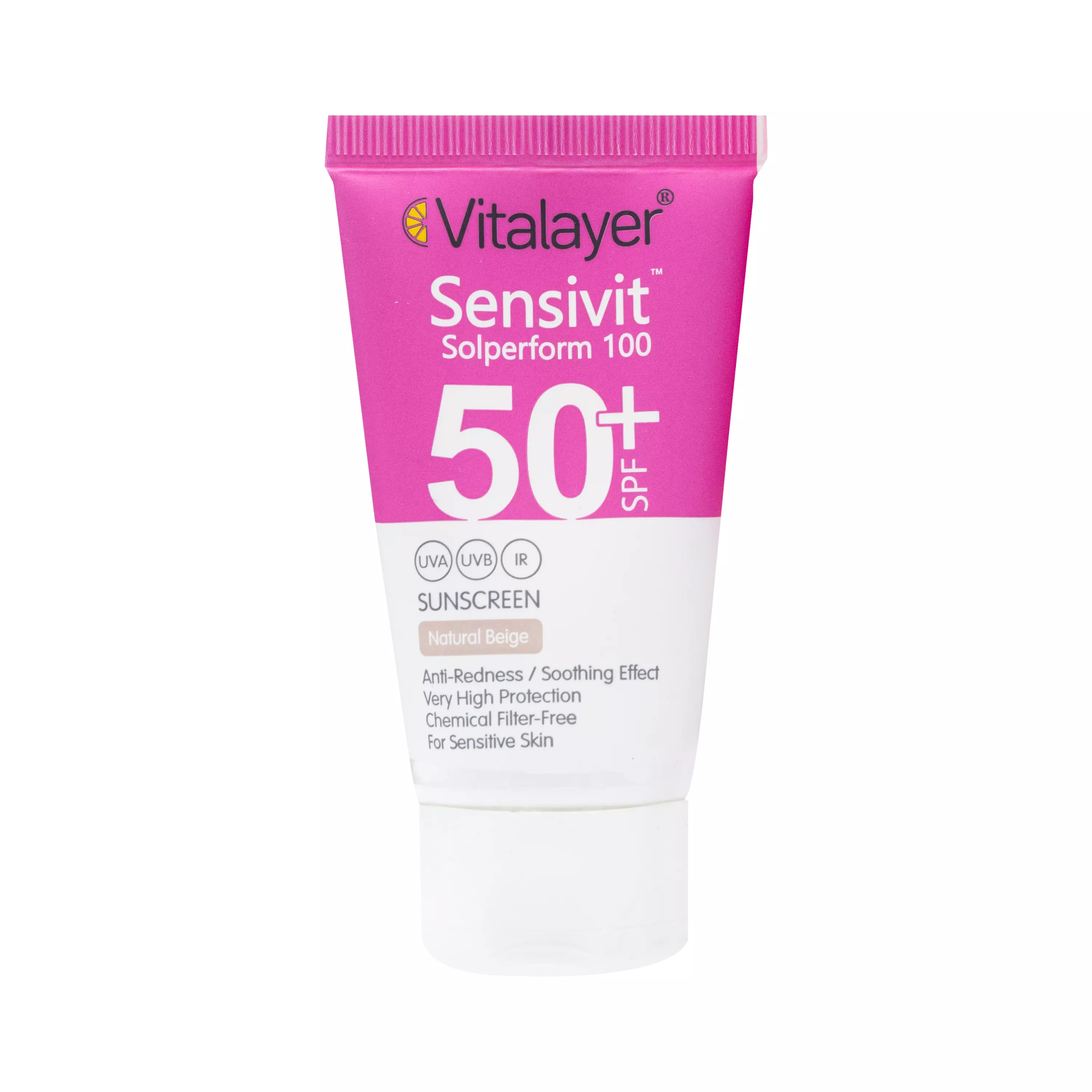 کرم ضد آفتاب +SPF50 سنسی ویت بژ طبیعی ویتالیر